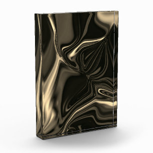 Metallische Sepia-Krümmungen über dunklem Hintergr Fotoblock