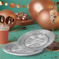 Metallische Silber Mandala 25. Jubiläum Vorlage
