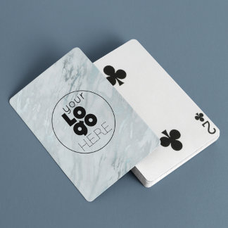 Metallische Silber-Marmor-Firmenlogo-Spielkarten Spielkarten
