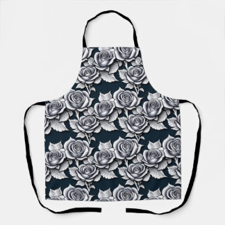 Metallische silberne Rosen mit teal-blättern Schürze