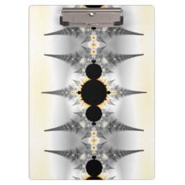 Metallische Silberspitzen aus Fraktal Klemmbrett