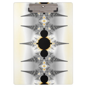 Metallische Silberspitzen aus Fraktal Klemmbrett