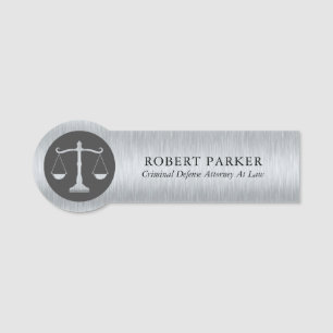 Metallische Silbertextur, individuelles Logo Namensschild