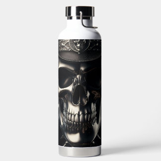 Metallische Skull Cowboy Wasserflasche Trinkflasche
