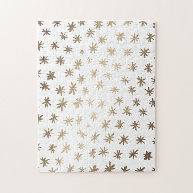 Metallische Sterne - Gold Puzzle (Vertikal)