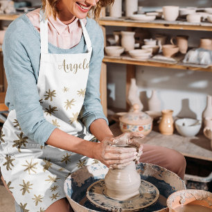 Metallische Sterne - Gold Schürze