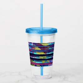 Metallische Streifen Acryltrinkbecher