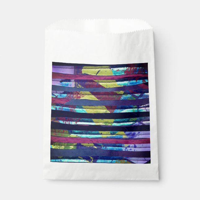 Metallische Streifen Geschenktütchen (Vorderseite)