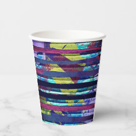 Metallische Streifen Pappbecher