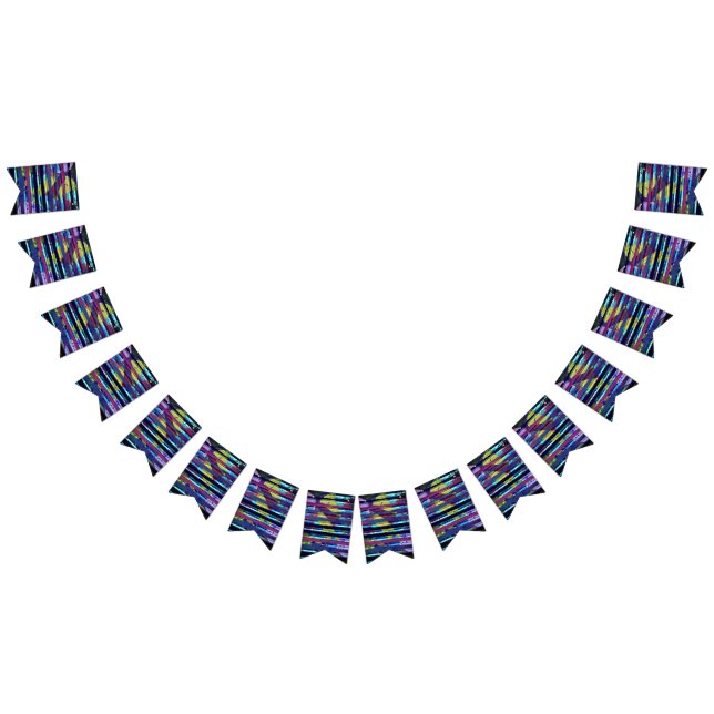 Metallische Streifen Wimpelkette (Alle)