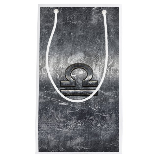 Metallische Style Libra Zodiac-Zeichen Kleine Geschenktüte (Vorderseite)