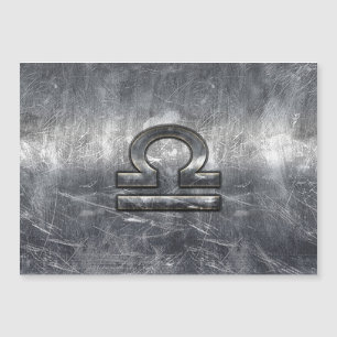 Metallische Style Libra Zodiac-Zeichen Magnetkarte
