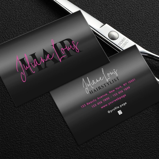 Metallische Textur Friseur Visitenkarte (Von Creator hochgeladen)