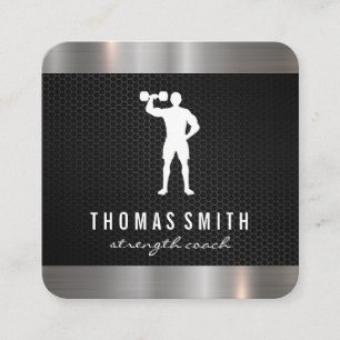 Metallische Trimmanlage für Personal Trainer Quadratische Visitenkarte