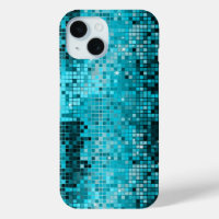 Metallische türkisfarbene Sequins Look Disco Mirro