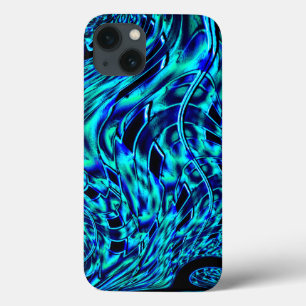 Metallische und krüge Täuschung, blau bis grün Case-Mate iPhone Hülle