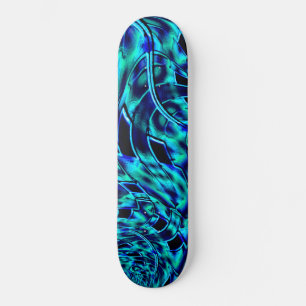 Metallische und krüge Täuschung, blau bis grün Skateboard