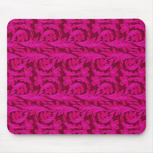 Metallische Wellen, 2 Tone rosa Mousepad (Vorne)