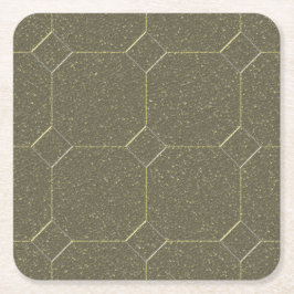 Metallischer Aufdruck Rechteckiger Pappuntersetzer