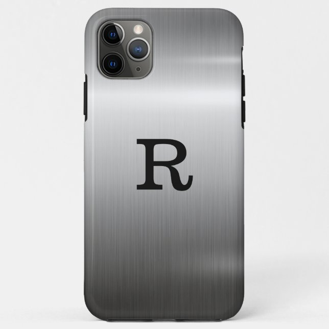 Metallischer Edelstahlaussehen Case-Mate iPhone Hülle (Rückseite)