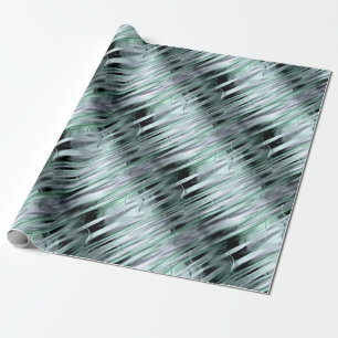 Metallischer Effekt von grün und silber Geschenkpapier