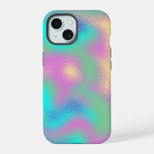 Metallischer Effekt von Unicorn-Regenbogen iPhone 15 Hülle