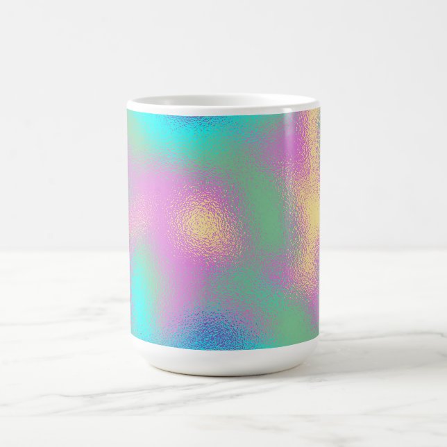 Metallischer Effekt von Unicorn-Regenbogen Kaffeetasse (Mittel)
