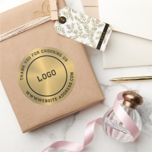 Metallischer Gold Textur - benutzerdefinierter Tex Runder Aufkleber