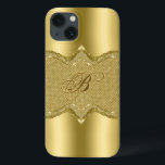 Metallischer Golddruck mit Diamantmuster Case-Mate iPhone Hülle<br><div class="desc">Das goldfarbene Gold aus glänzender Metallic mit goldenem Rautenmuster. Benutzerdefiniertes und optionales Monogramm</div>