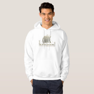 Metallischer goldener Wikinger-Schiffs-Hoodie Hoodie