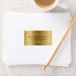 Metallischer goldfarbener Hintergrund Adressaufkleber