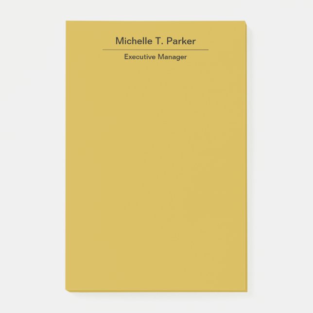 Metallischer goldfarbener schlichter minimalistisc post-it klebezettel (Vorderseite)