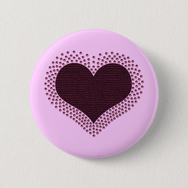 Metallischer Herzknopf, Lila Button (Vorderseite)