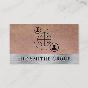 Metallischer Hintergrund für die Netzwerkkommunika Visitenkarte