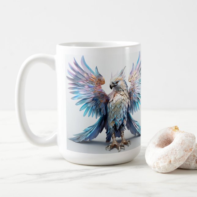 Metallischer Iridescent Eagle Kaffeetasse (Mit Donut)