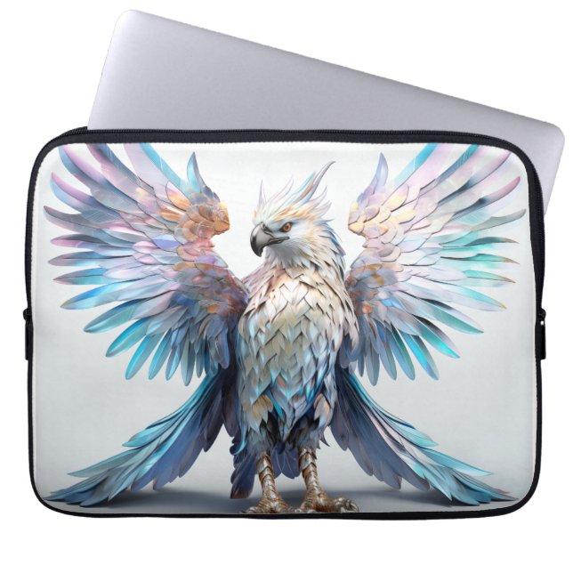 Metallischer Iridescent Eagle Laptopschutzhülle (Vorderseite)