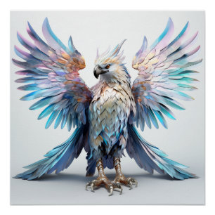 Metallischer Iridescent Eagle Poster