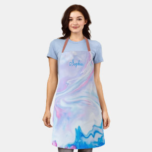 Metallischer Name des Monogram Dripping Glitzer  Schürze