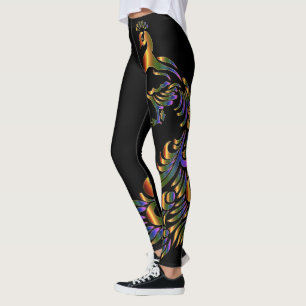 Metallischer Pfau Leggings