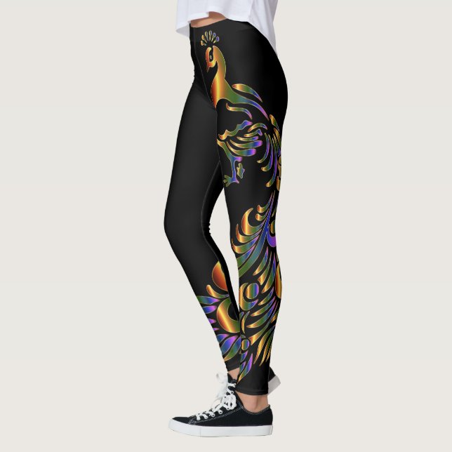 Metallischer Pfau Leggings (Links)