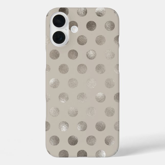 Metallischer Pünktchen Champagner Handyhülle Case-Mate iPhone Hülle (Rückseite)