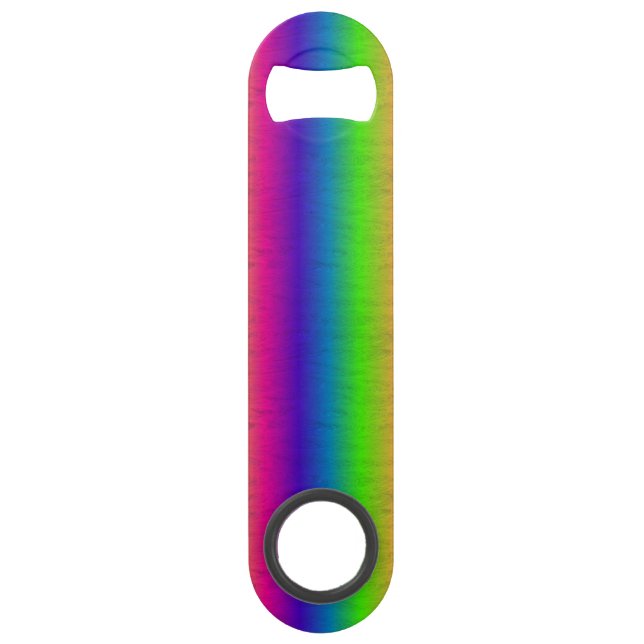 Metallischer Regenbogen-Bar-Schlüssel Speed Flaschenöffner (Vorderseite)