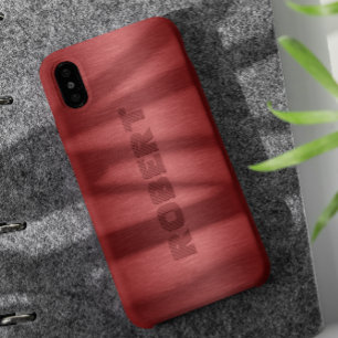 Metallischer, roter, gebürsteter Aluminium-Look Case-Mate iPhone Hülle