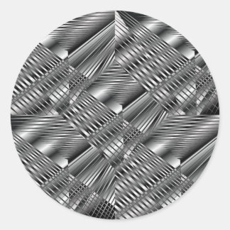 Metallischer Silberkleber Runder Aufkleber