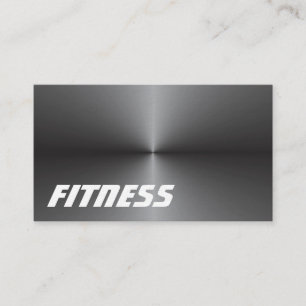 Metallischer silbernes Grau-Fitness-Sport Trendy Visitenkarte