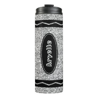 Metallischer Silver Glitzer Crayon Individuelle Na Thermosbecher