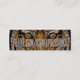 Metallischer Tiger mustert Visitenkarten Mini Visitenkarte