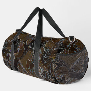 Metallisches braunes Tarnmuster Duffle Bag