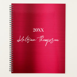 Metallisches Burgundy Red Signature Script Planer