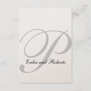 Metallisches Champagner-Papier Monogram Wedding RS RSVP Karte